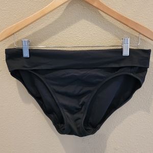 Soma black fold over waist bikini bottoms size M